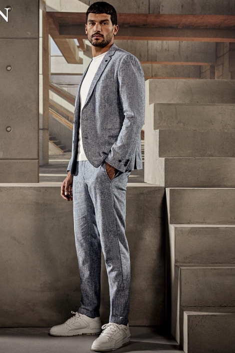 Cast Iron blazer 2 tone structured linen
